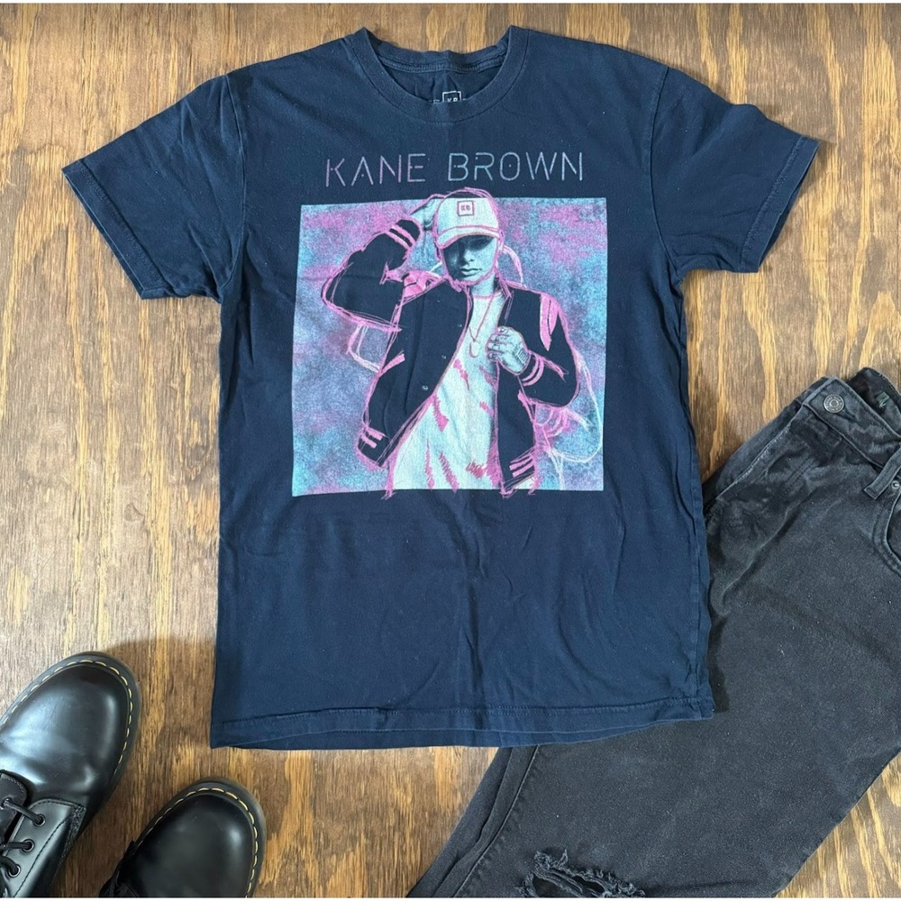 Kane Brown 2019 Live Forever Tour T Shirt Small Black Country Concert Tee